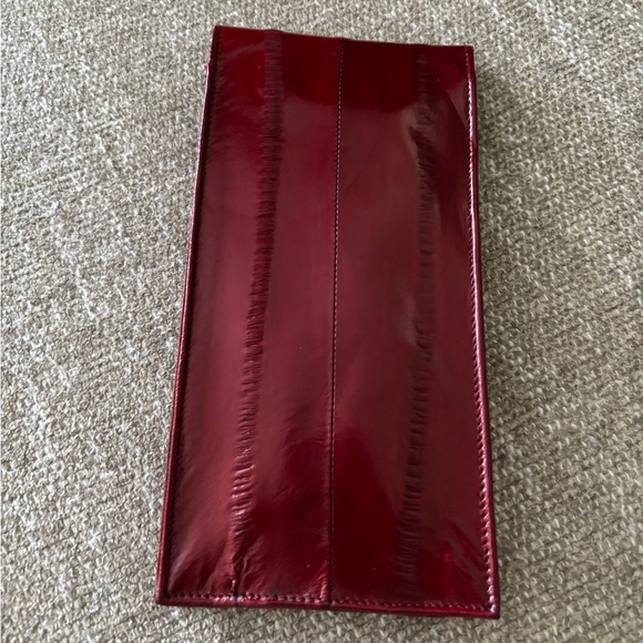 ✨EEL SKIN EYEGLASS CASE Color Red Vintage - Picture 3 of 8